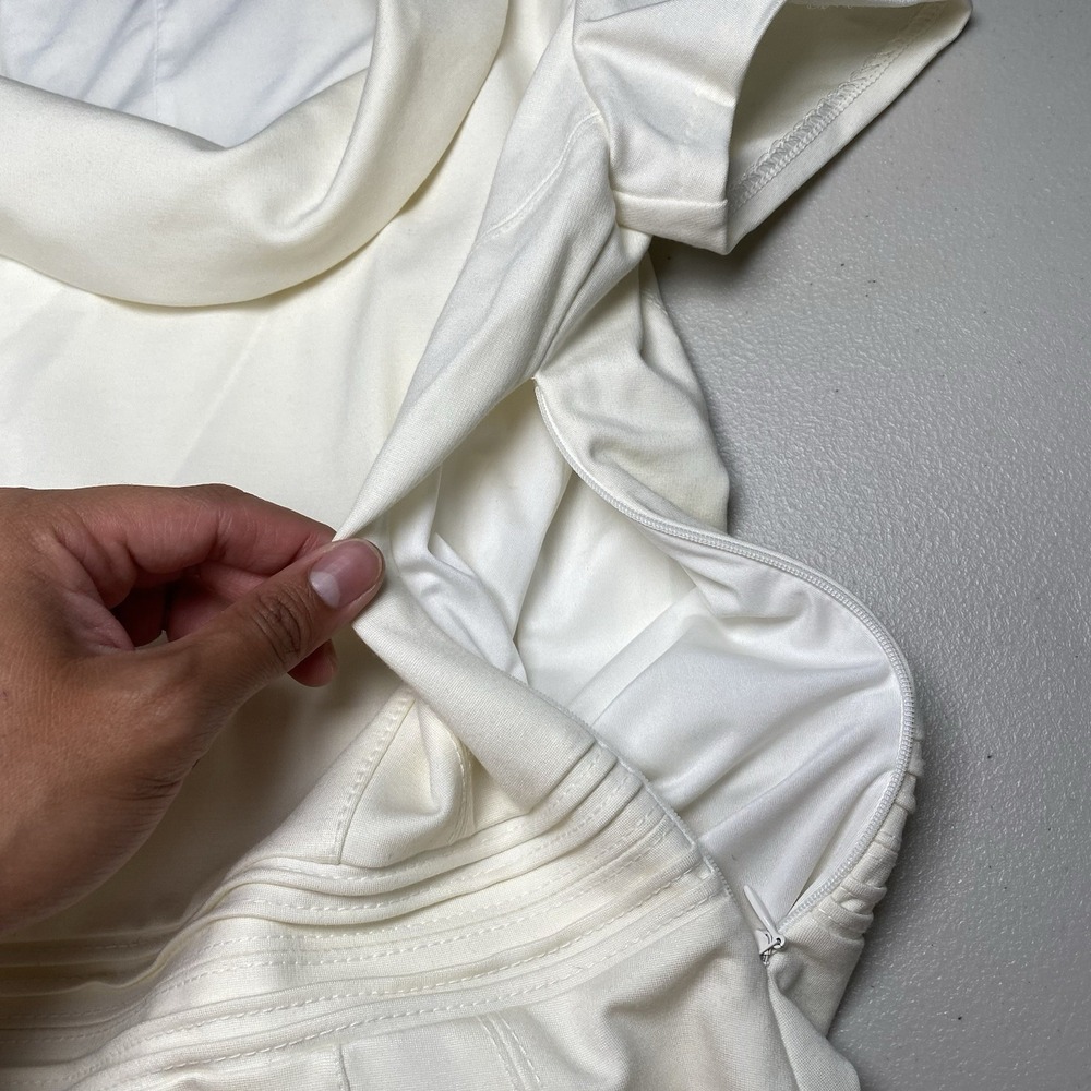 White House Black Market Peplum Blouse Corpcore Quiet Luxury Chic Minimalism - Picture 12 of 13